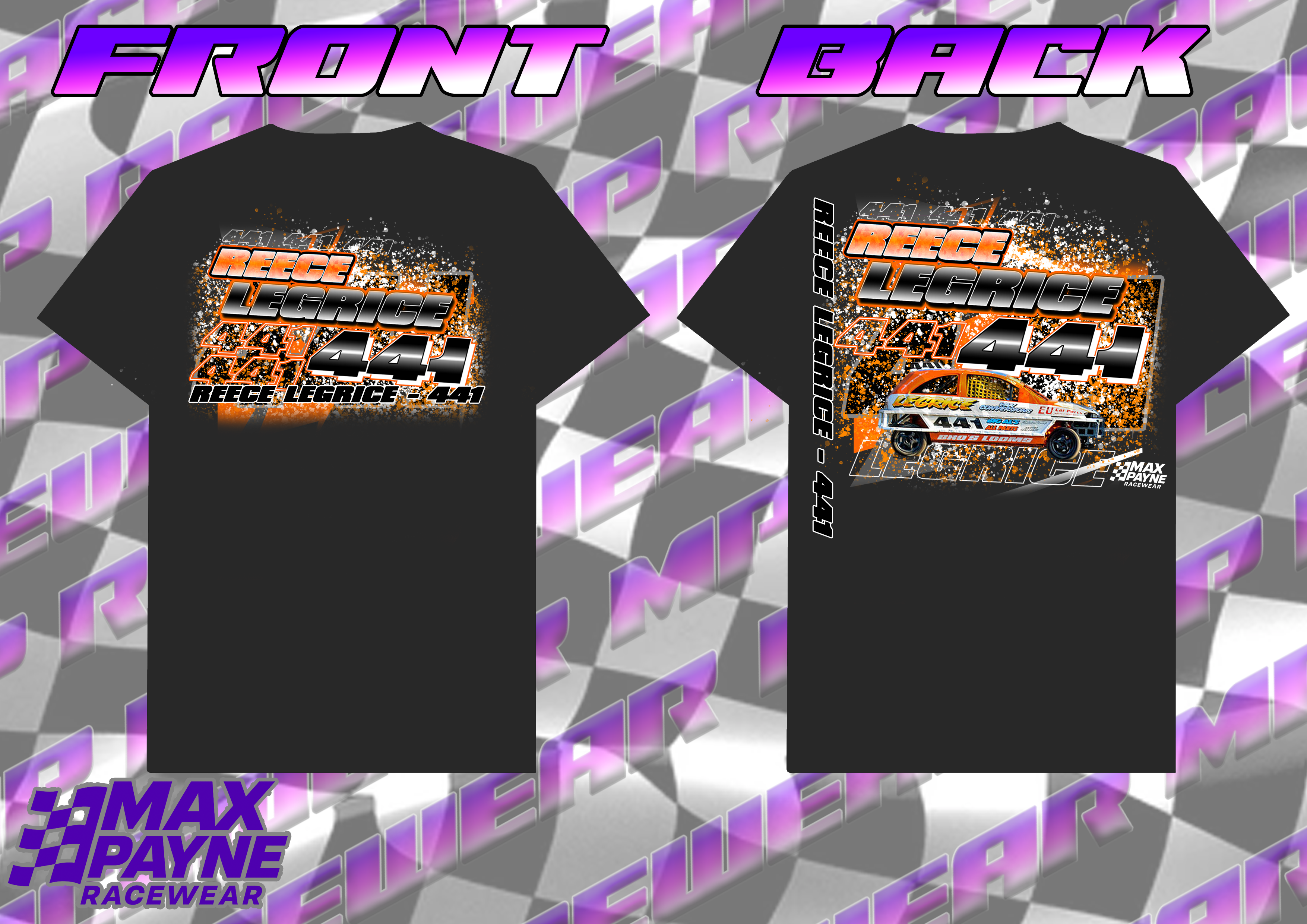 Reece Legrice #441 - 1300cc Stock Car T-Shirt