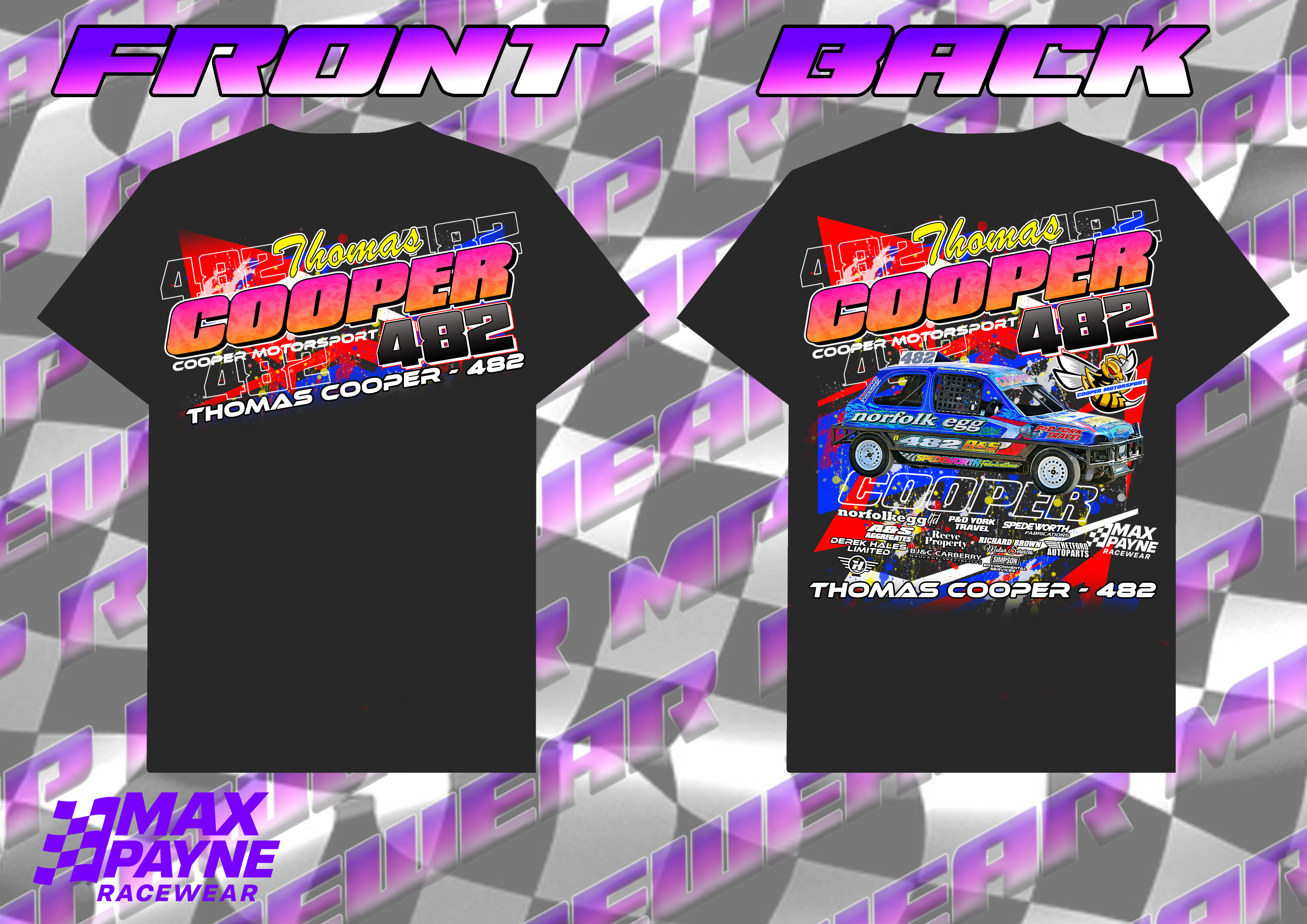 Thomas Cooper #482 - Junior Micra Stock Car T-Shirt